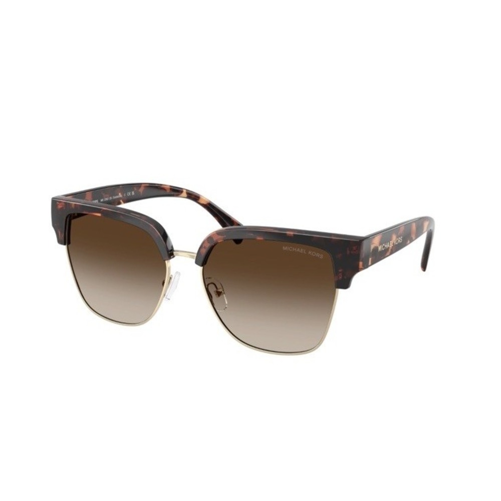 MICHAEL KORS SUNGLASSES 0MK2262‎ ST. EUSTATIUS Dark Tortoise Smoke Gradient NIB